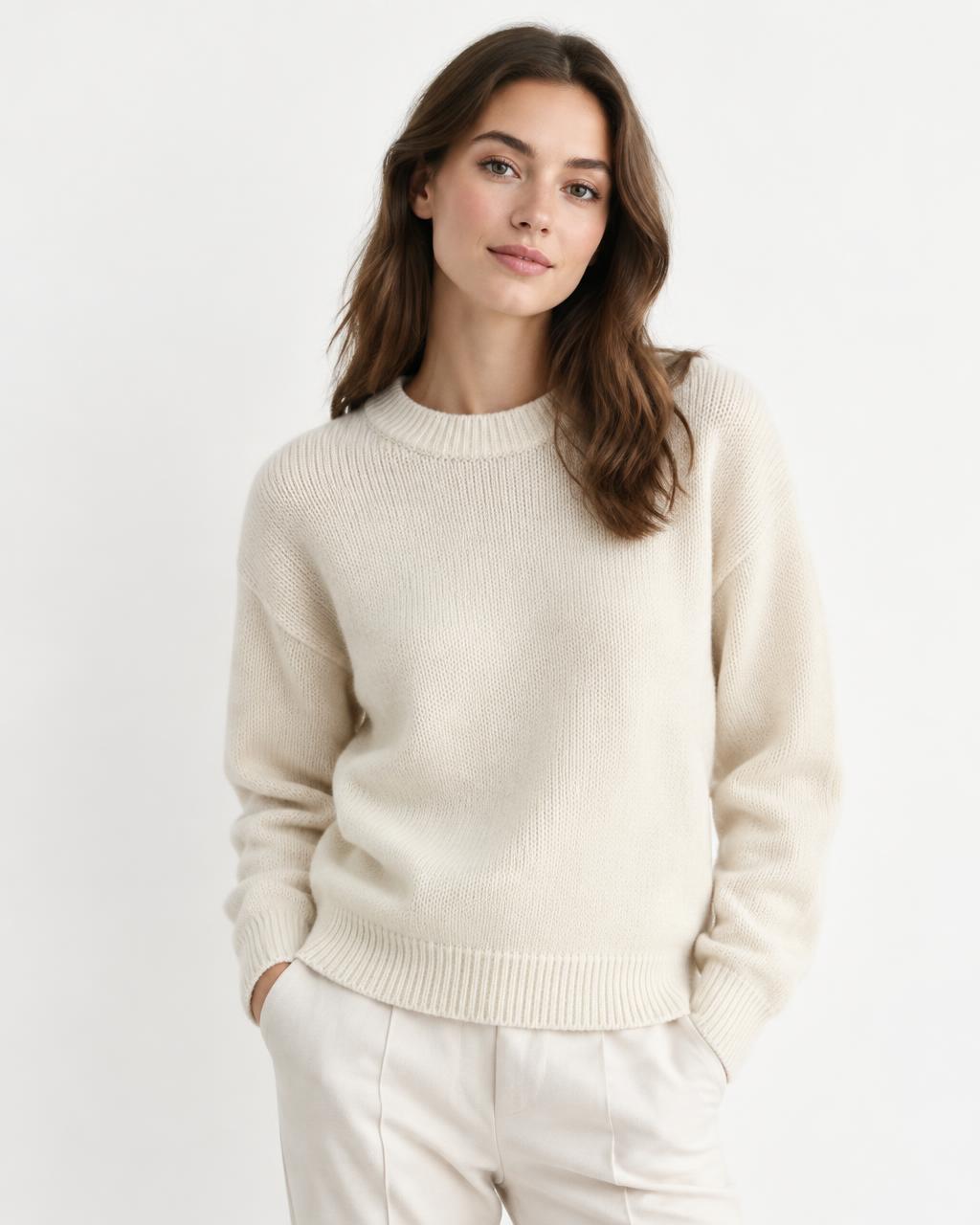 Merino gebreide trui "Noor"